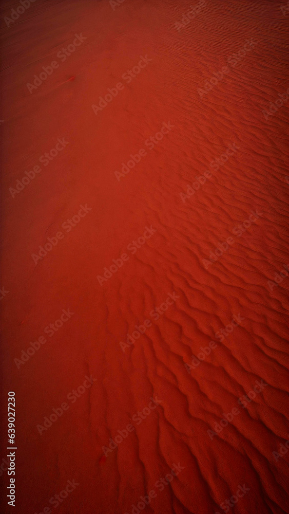 Fototapeta premium Close up of red sand texture background illustration with ripples