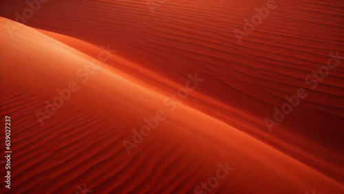 Close up of red sand texture background illustration with ripples. AI generated photo