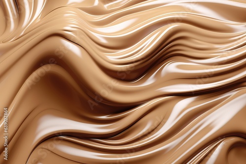 Soft Waves of Melted Milk Chocolate - Artistic Background Texture