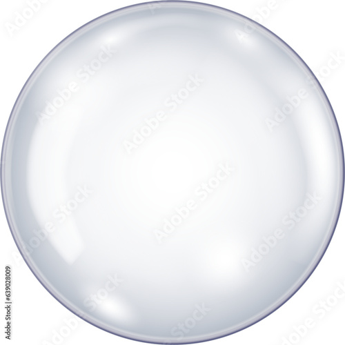 3D Realistic Glass Spherical Ball