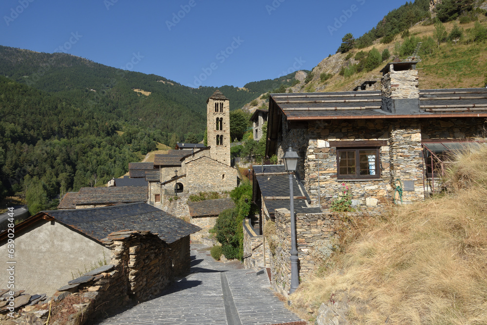 village and Sant Climent church of Pal, Andorra