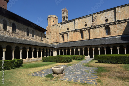 cloister of de Cathedral of Santa Maria, La Seu d’Urgell, LLeida province, Catalonia, Spain photo