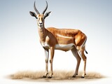 antelope gazelle isolated on a white background. 3d render
