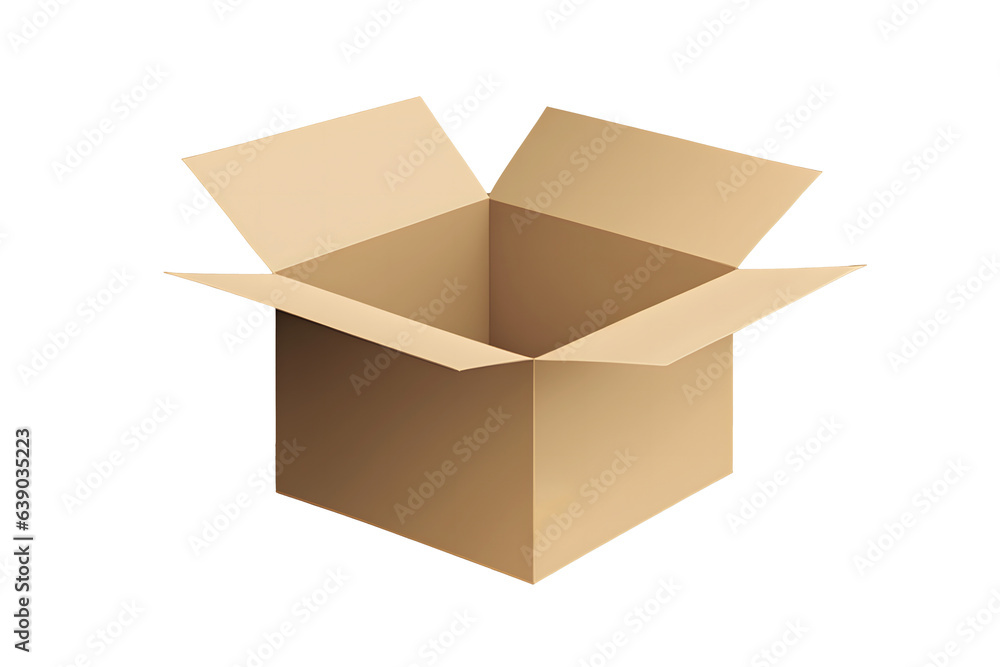 Brown cardboard box vector illustration. No background. Brown cardboard box vector illustration. No background.