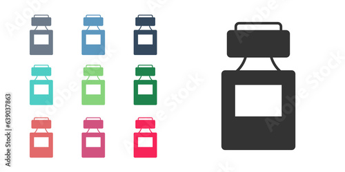 Black Perfume icon isolated on white background. Set icons colorful. Vector