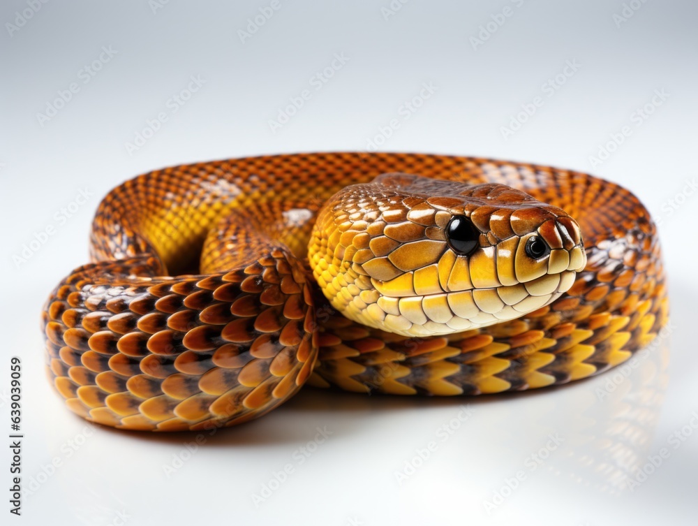 Naklejka premium Close up portrait of a red-nosed ratsnake snake