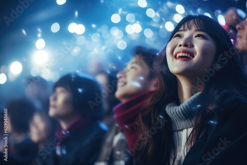 K-drama and K-pop: Fans celebrating at a concert Natural ambiance - AI Generated