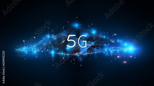 5G on a blue background
