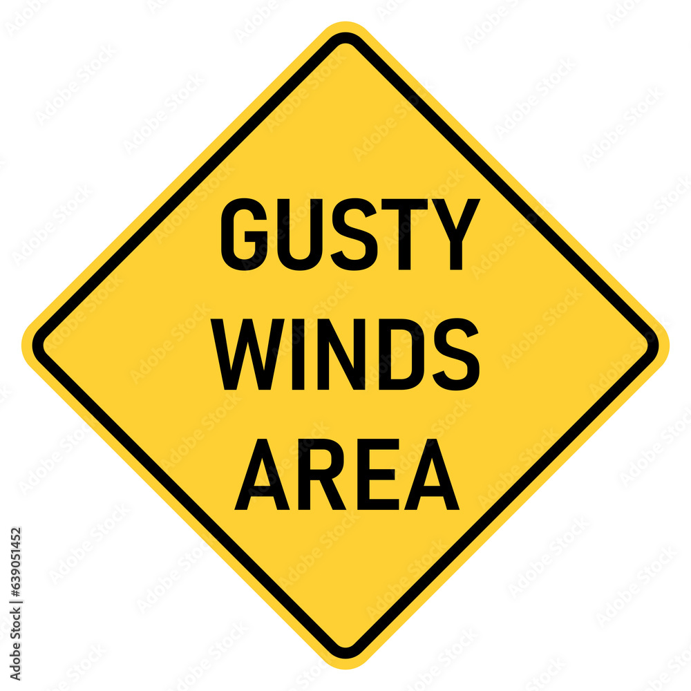 Transparent png image Vector graphic of a usa Gusty Winds Are highway sign. It consists of the wording Gusty Winds Area within a black and yellow square tilted to 45 degrees Transparent png image Vector graphic of a usa Gusty Winds Are highway sign. It consists of the wording Gusty Winds Area within a black and yellow square tilted to 45 degrees