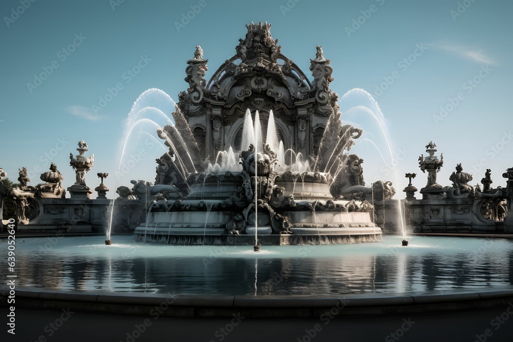 Ein wunderschöner architektonischer Brunnen.
