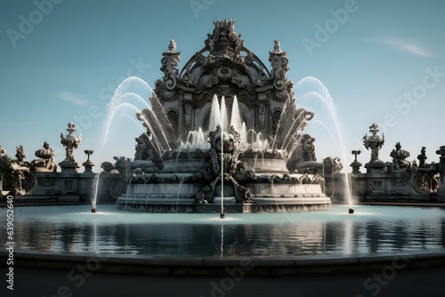Ein wunderschöner architektonischer Brunnen.