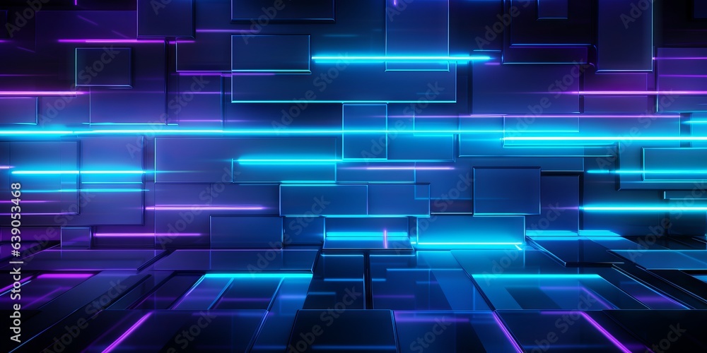 flowing lights and lines dance in the dark, Generative AI flowing lights and lines dance in the dark, Generative AI