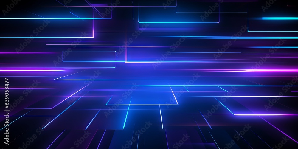 flowing lights and lines dance in the dark, Generative AI flowing lights and lines dance in the dark, Generative AI