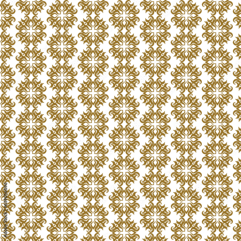 Wallpaper Pattern, gold  Color, Vintage, Vector Illustration, isolated