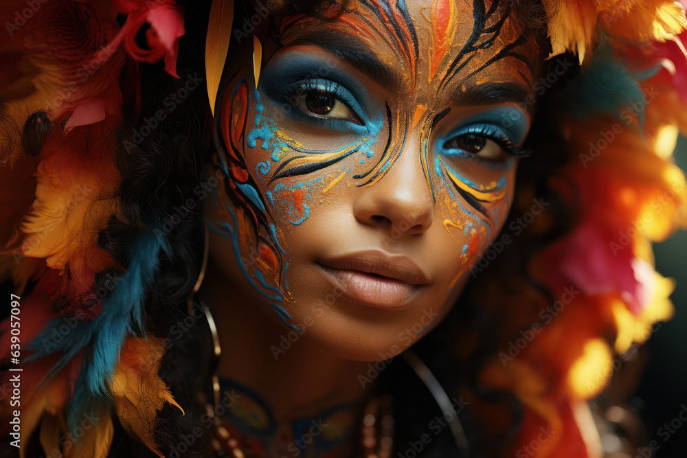 Fototapeta premium Street Art Vibes. Graffiti artist painting a vibrant mural, illustrating the urban creativity and expression in street art. Generative Ai.