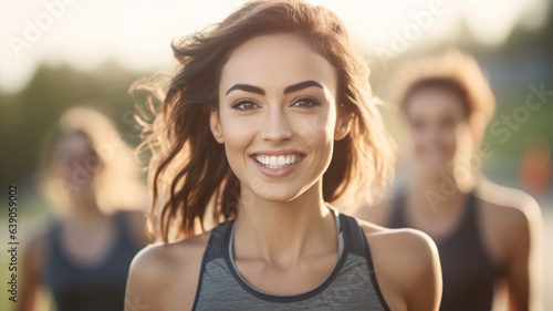 outdoors doing sports jogging or hiking, wanderlust and fitness and condition training or losing weight, caucasian adult woman