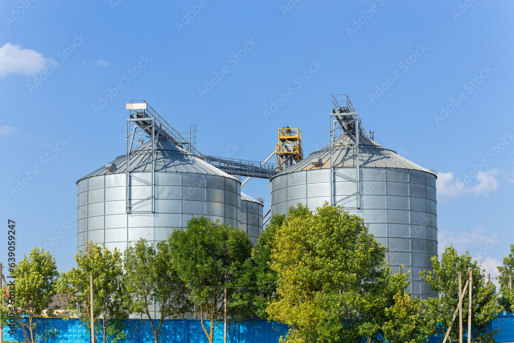 Modern Granary elevator and seed cleaning line. Modern Granary elevator and seed cleaning line.