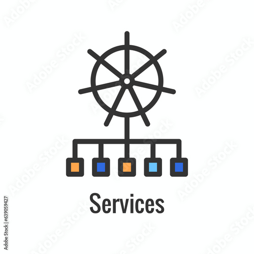 Kubernetes Development and Environment Icon Showing Aspect