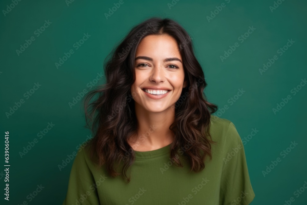 A spanish woman 20 years old with shoulder-length brow - studio photo A spanish woman 20 years old with shoulder-length brow - studio photo