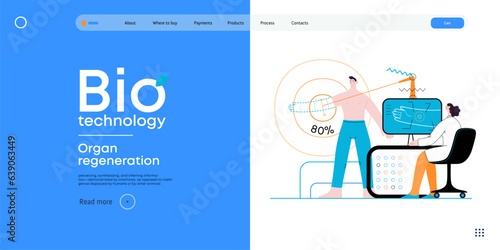 Bio Technology, Organ regeneration -modern flat vector concept illustration of a hand regenerating, futuristic technology. Metaphor of regenerative medicine and the body's ability to self-repair