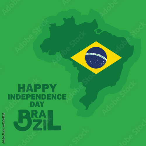 Free vector 7 de setembro brazil independence day illustration