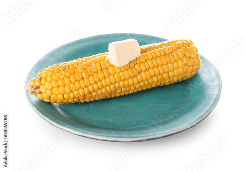 Freshly cooked corn on the ...