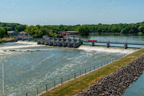 Dam On Fox River At Kaukauna, Wisconsin