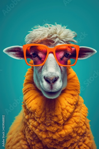 sheep wearing sunglasses