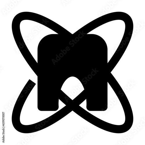 Dental protection icon line style