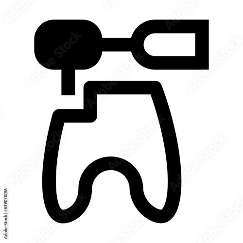 tooth feeling icon line style