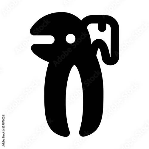Tooth pliers icon line style
