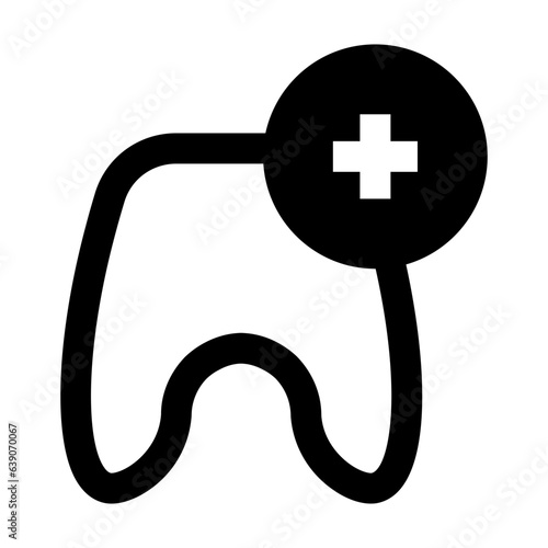 tooth icon line style