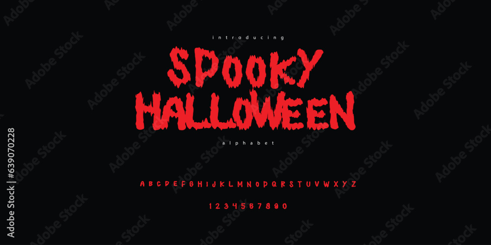 Spooky Horror Halloween Font Alphabet Typography Spooky Horror Halloween Font Alphabet Typography