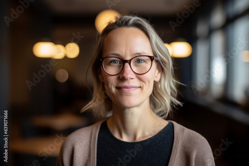 Headshot portrait photography of an insightful psychologist developing a treatment plan for a patient 