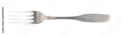 Isolated shiny metal stainless fork