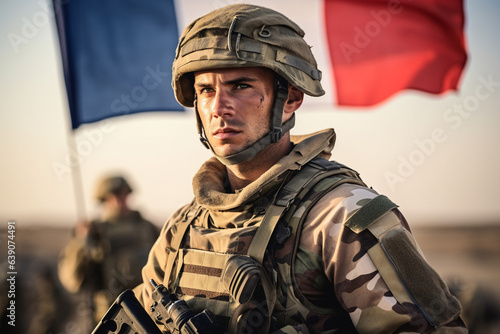 Canvas Print Soldier in the army of France.
