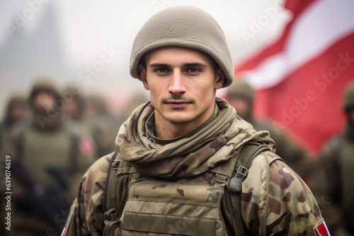 Soldier in the army of Poland. 