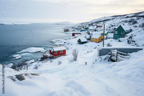 Village in the far northern arctic regions of Canada or Greenland. 