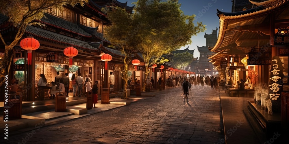 Xi'an commercial street with ethnic characteristics