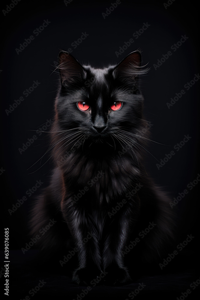 Obraz premium Black Cat on Black