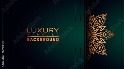 Luxury mandala background ornamental, arabesque style With Golden Arabesque Pattern Style. Decorative Mandala Ornament For Print, Brochure, Banner, Cover, Poster, Invitation Card