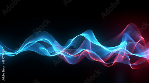 dynamic sound wave realistic 3d vector illustration on black background.