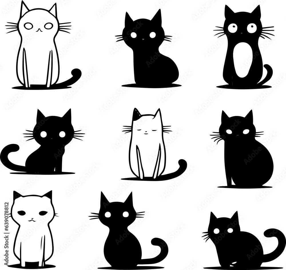 Obraz premium 못난이 고양이 시리즈