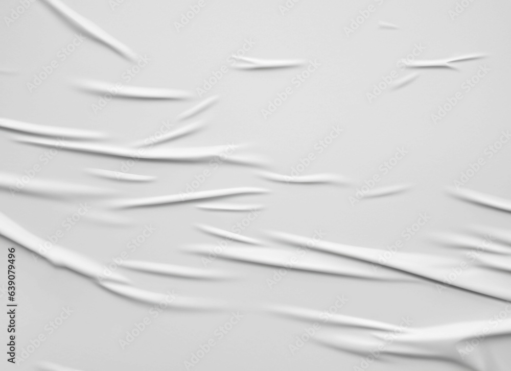 Obraz premium White blank crumpled and creased paper poster texture background