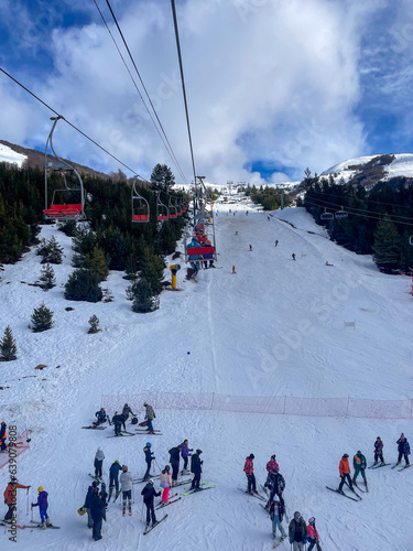 Ski slope at Cerro Catedral, Bariloche, Argentina.