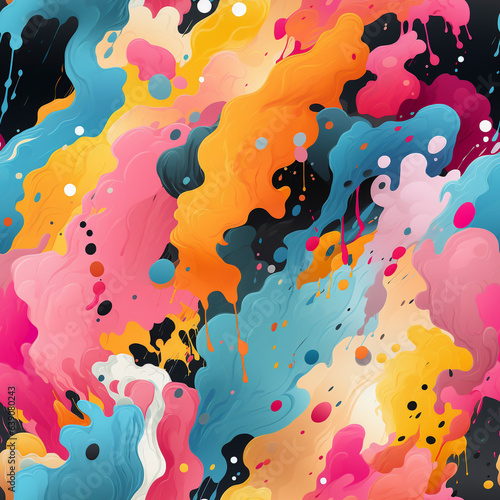 abstract watercolor background 3D seamless pattern continuous design, uninterrupted motif, or consistent repetition