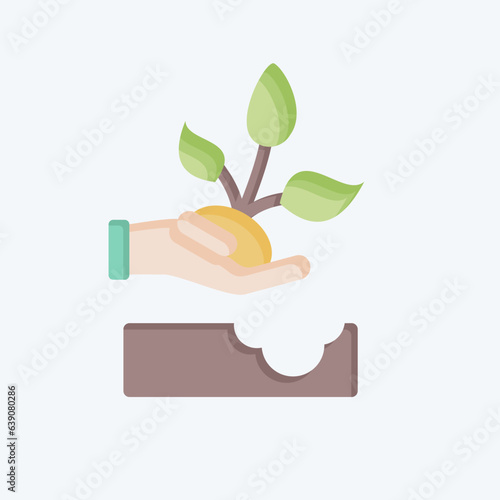 Icon Replant. related to Environment symbol. flat style. simple illustration. conservation. earth. clean