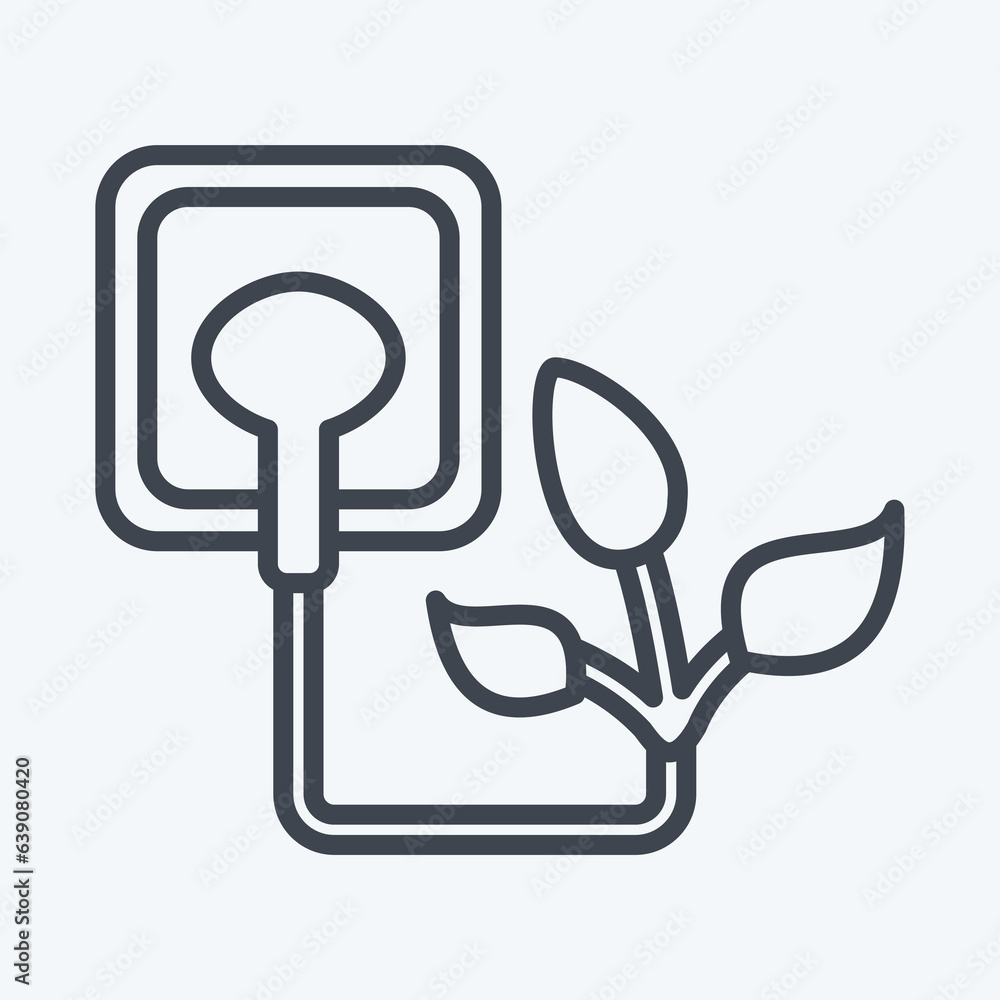 Icon Green Energy. related to Environment symbol. line style. simple illustration. conservation. earth. clean Icon Green Energy. related to Environment symbol. line style. simple illustration. conservation. earth. clean