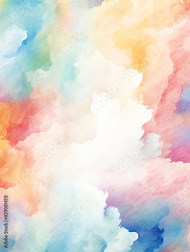 Abstract painted cloud brush strokes copy space pattern wallpaper on white