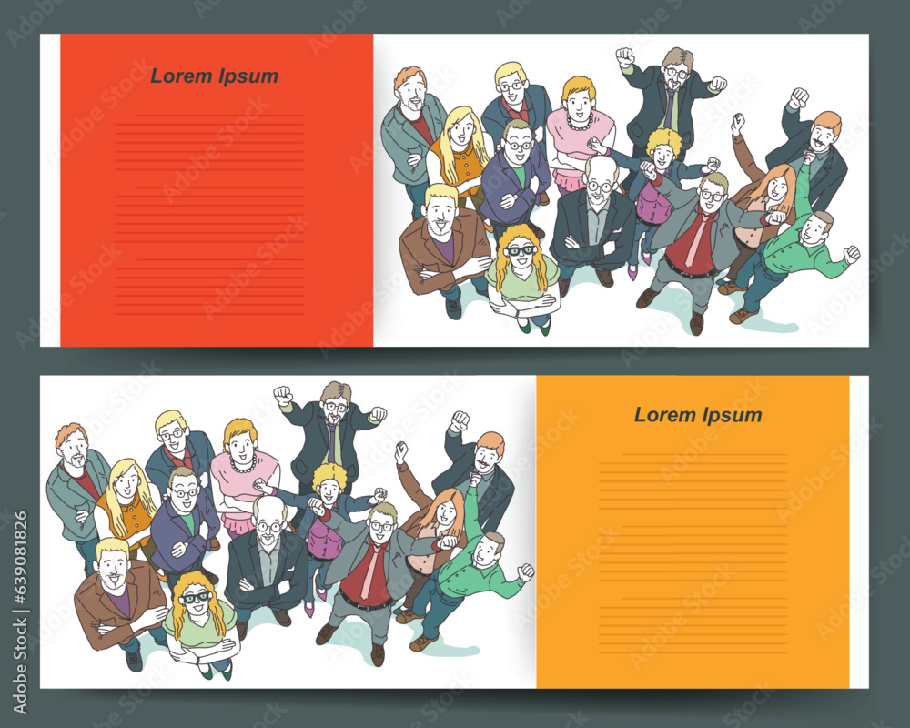Template of a business card with a happy teamwork
Template of a business card with a happy teamwork